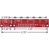 QTR-8A and QTR-8RC reflectance sensor array dimensions. (SKU: POLOLU-960 Image 8)