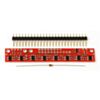 QTR-8A reflectance sensor array with included 25-pin 0.1 inch header strip and 100 Ohm through-hole resistor. (SKU: POLOLU-961 Image 4)