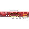 QTR-8x reflectance sensor array with 8x2 connection pins labeled. (SKU: POLOLU-961 Image 9)