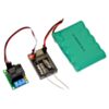 The Pololu RC Switch with Relay connected to a typical RC receiver. (SKU: POLOLU-780 Image 4)