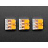Snap-action 3-Wire Block Connector (12-28 AWG) - Pack of 3
