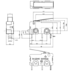 Dimensions (in mm) of snap-action switch with 16.7mm lever: 3-pin SPDT 5A. (SKU: POLOLU-1402 Image 2)