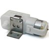 Solarbotics GMB39 bracket for mounting GM3 and GM9 gearmotors shown with a GM3. (SKU: POLOLU-603 Image 2)