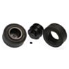 Solarbotics RW2 rubber wheel with black aluminum hub. (SKU: POLOLU-642 Image 2)