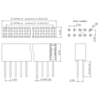 Dimensions (in mm) of straight stackable 0.100 female headers. (SKU: POLOLU-2748 Image 4)
