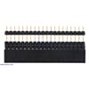 The spacers can be adjusted on the Stackable 0.100 Female Header with Extra 0.3 Spacer: 2x20-pin Straight. (SKU: POLOLU-2749 Image 4)