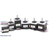 Bipolar stepper motors- from left to right: 20x30 28x32 28x45 35x26 35x28 35x36mm. (SKU: POLOLU-1205 Image 7)