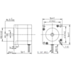 Dimensions (in mm) of 57mm square (NEMA 23) by 56mm stepper motor. (SKU: POLOLU-1474 Image 2)