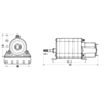 Tamiya 72001 planetary gearbox dimensions (in mm). (SKU: POLOLU-70 Image 4)