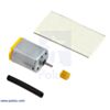 Tamiya 75026 Mini Motor Set with included parts. (SKU: POLOLU-1688 Image 2)