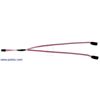 Servo Y splitter cable female - 2x male fully extended. (SKU: POLOLU-2163 Image 2)