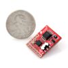 uLog 3-channel analog datalogger with quarter for size reference. (SKU: POLOLU-1622 Image 2)