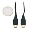 USB A to Micro-B cable size comparison: standard cable (#1939) on left thin cable (#1938) on right. (SKU: POLOLU-1939 Image 2)