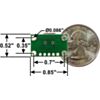 USB Mini-B connector breakout board bottom view with dimensions. (SKU: POLOLU-2593 Image 4)
