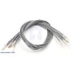 Wires with Pre-crimped Terminals 10-Pack F-F 12" Gray
