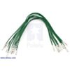 Wires with Pre-crimped Terminals 10-Pack F-F 6" Green