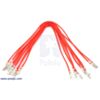 Wires with Pre-crimped Terminals 10-Pack F-F 6" Red