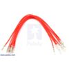 Wires with Pre-crimped Terminals 10-Pack M-F 6" Red