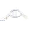 Wires with Pre-crimped Terminals 10-Pack M-M 12" White