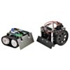 Example robot based on the Pololu Zumo chassis next to a Parallax SumoBot. (SKU: POLOLU-1418 Image 4)