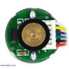 25D mm metal gearmotor with 48 CPR encoder: close-up view of encoder. (SKU: POLOLU-2288 Image 3)