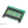 8x2 parallel character LCD - black bezel with text on display. (SKU: POLOLU-356 Image 2)