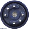Gas sensor with blue plastic case bottom view. (SKU: POLOLU-1634 Image 3)