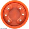 Gas sensor with orange plastic case bottom view. (SKU: POLOLU-1483 Image 3)