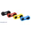 18-link chains of the miniature tank tracks in assorted colors with 8-tooth sprocket pairs. (SKU: POLOLU-2074 Image 2)