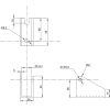 Generic linear actuator bracket dimensions (in mm). (SKU: POLOLU-2355 Image 3)