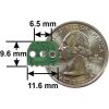 Reflective optical encoder for micro metal gearmotors bottom view with dimensions. (SKU: POLOLU-2591 Image 2)