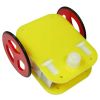 Example of small robot chassis with a press-fit plastic ball caster. (SKU: POLOLU-174 Image 2)