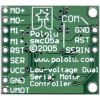 Pololu Low-Voltage Dual Serial Motor Controller back view. (SKU: POLOLU-120 Image 2)