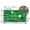 Simple High-Power Motor Controller 18v15 or 24v12 bottom view with dimensions. (SKU: POLOLU-1381 Image 3)
