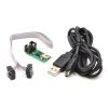 Pololu USB AVR programmer with included six-pin ISP cable and USB A to mini-B cable. (SKU: POLOLU-1300 Image 3)