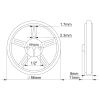 Mechanical drawing of Pololu wheel 60x8mm without tire. (SKU: POLOLU-1420 Image 2)
