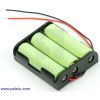 Three rechargeable AA Ni-MH cells in our 3-AA battery holder. (SKU: POLOLU-1003 Image 2)