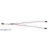 Twisted servo Y splitter cable 12 inch female - 2x female fully extended. (SKU: POLOLU-2183 Image 2)
