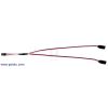 Servo Y splitter cable female - 2x male fully extended. (SKU: POLOLU-2182 Image 2)