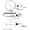 Dimension diagram (in mm) for the shaftless vibration motor 10x2.0mm. (SKU: POLOLU-1638 Image 3)