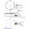 Dimension diagram (in mm) for the shaftless vibration motor 8x3.4mm. (SKU: POLOLU-1637 Image 3)