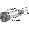 Alloy steel shoulder bolt 1/4 inch shoulder diameter 5/8 inch shoulder length 10-24 thread (SKU: POLOLU-209 Image 3)