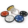 SW 2-5/8 inch Servo Wheel with molded silicone tires and encoder stripes- all color options shown. (SKU: POLOLU-1193 Image 2)