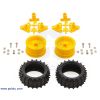 Parts included in the Tamiya 70194 Spike Tire Set. (SKU: POLOLU-1687 Image 2)