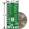 Wixel programmable USB wireless module bottom view with US quarter for size reference. (SKU: POLOLU-1337 Image 3)