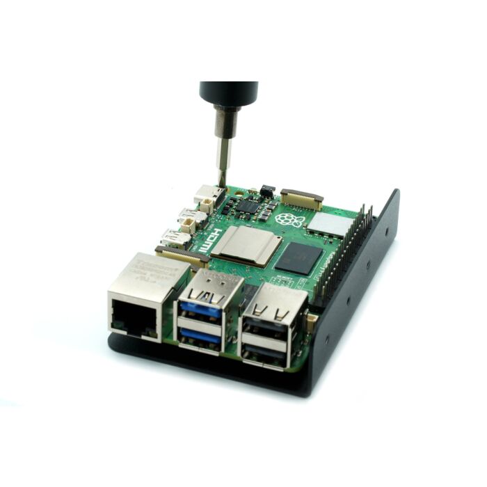 KKSB Steel DIN Rail Mount Bracket For Raspberry Pi 5, 4B, 3B - 35mm Clip With 6 Positions | Industrial & IoT Projects - View #3