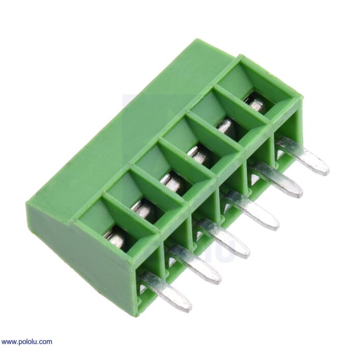 Screw Terminal Block: 6-Pin, 0.1 Pitch, Side Entry