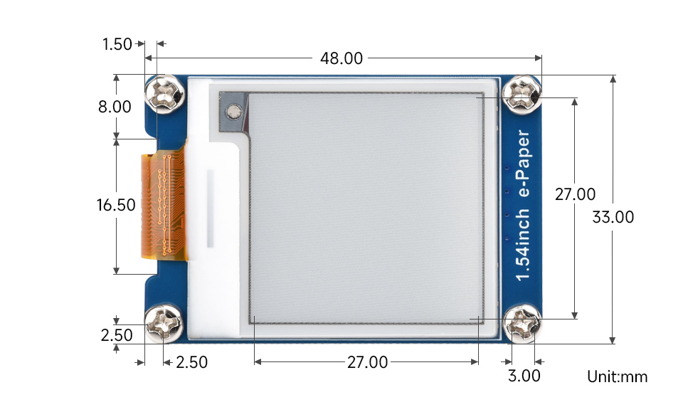 1.54inch e-Paper display (200x200) | Buy in Australia | WS-30475 | Core ...