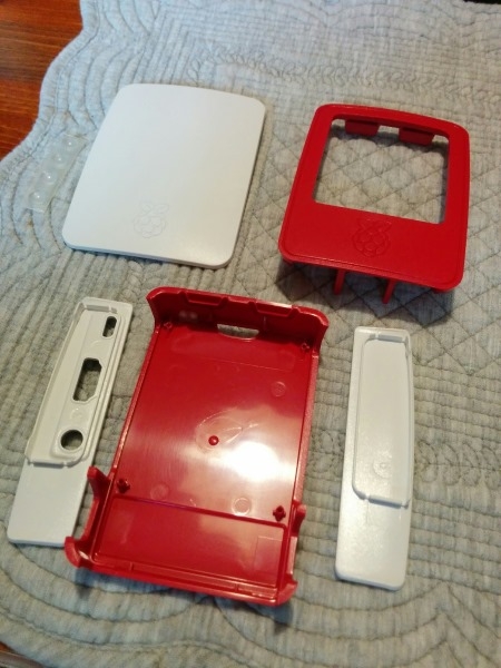 Pi 3 B plus case parts ready for assembly