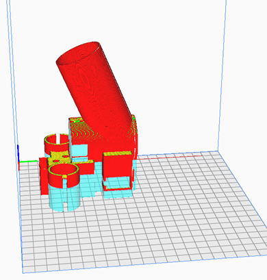 Motor Holder_Tube_Camera Holder_v2.stl set up to print with supports